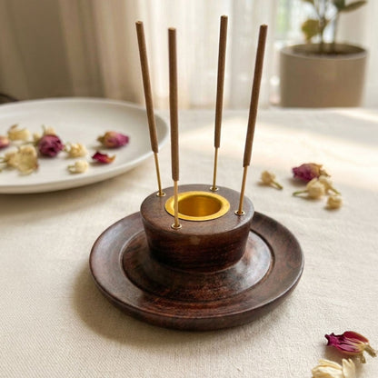 Wooden Handicraft Agarbatti Incense Stick & Dhoop Batti Stand Holder