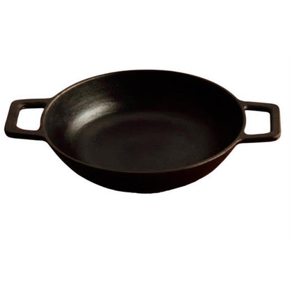 Pre Seasoned Cast Iron Flat Bottom Kadai – 1 Liter