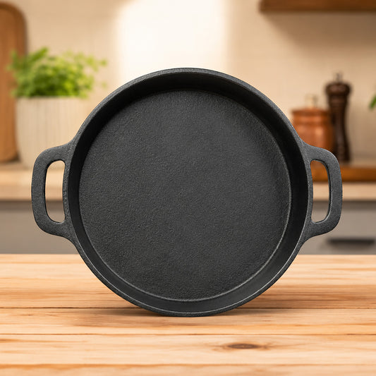 Pre-Seasoned Cast Iron Neer Dosa Pan 10 Inch