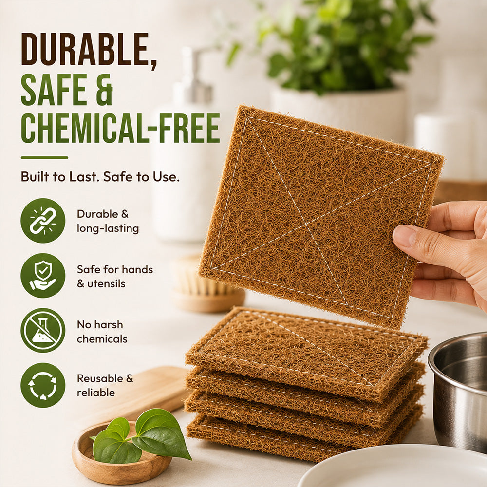 Coconut Coir Scrub Pad – Pack of 5