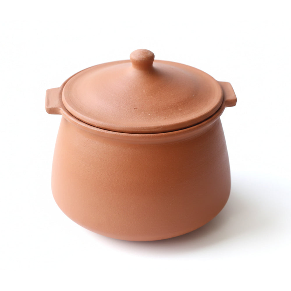 Red Clay Pot 2.5 Liters Earthen Pot Traditional Indian Cooking 51R
