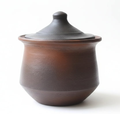 Black Clay Handi 250ml / Earthen Pot Traditional Indian Cooking 46B