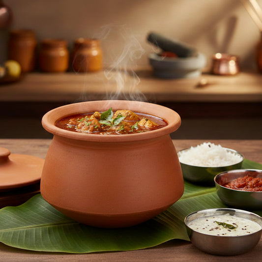 Red Clay Handi 250ml / Earthen Pot Traditional Indian Cooking 46R