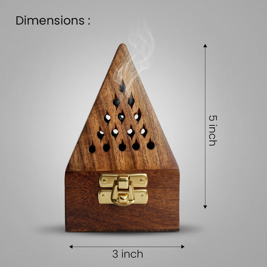 Dhoop Holder Dhoopdan | Wooden Incense Holder for Dhoop Cones & Sambrani