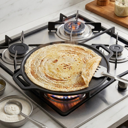 Pre-Seasoned Cast Iron Dosa Tawa – Built for Everyday Cooking