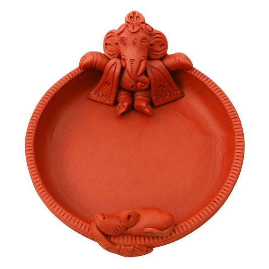 Terracotta Ganesha Urli Decorative Bowl