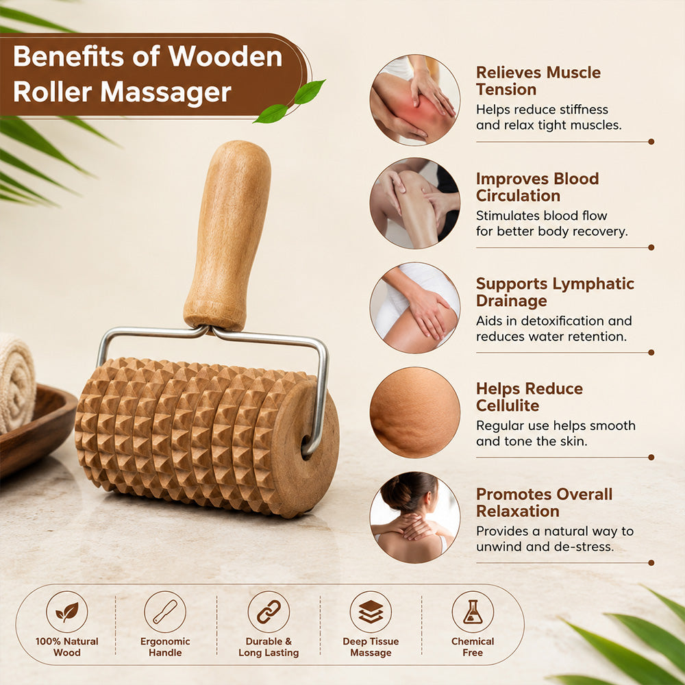 Wooden Energy Roller Massager