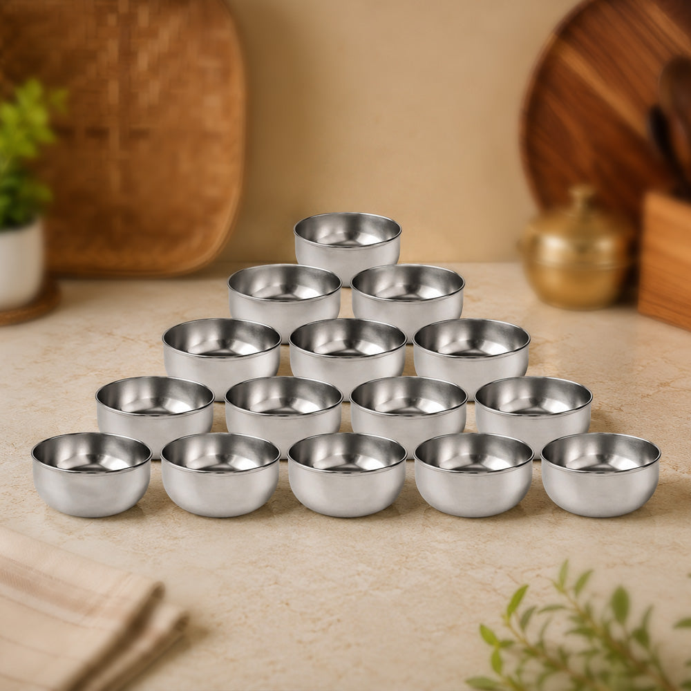 Traditional Idli / Pundi Cooker (Thondur) – Stainless Steel | 15 Cups Capacity (With Cups)