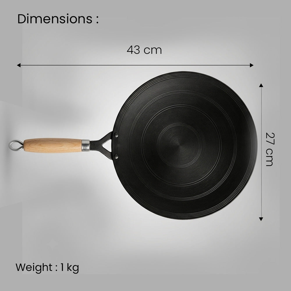 Pure Sheet Iron Concave Tawa – 11 Inch