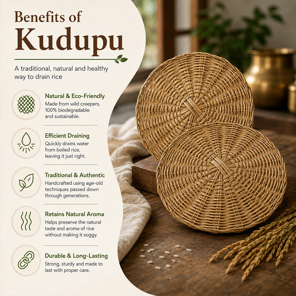 Thatti Kudupu - Natural Strainers made from wild creeper (Pack of 2)