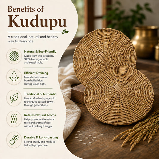 Thatti Kudupu - Natural Strainers made from wild creeper (Pack of 2)