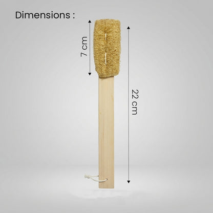 Natural Loofah Back Scrubber with 15-Inch Wooden Handle