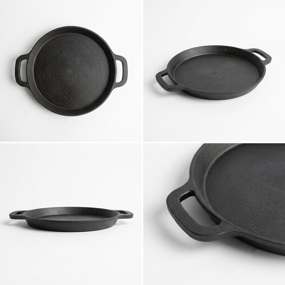 Pre-Seasoned Cast Iron Neer Dosa Pan 10 Inch
