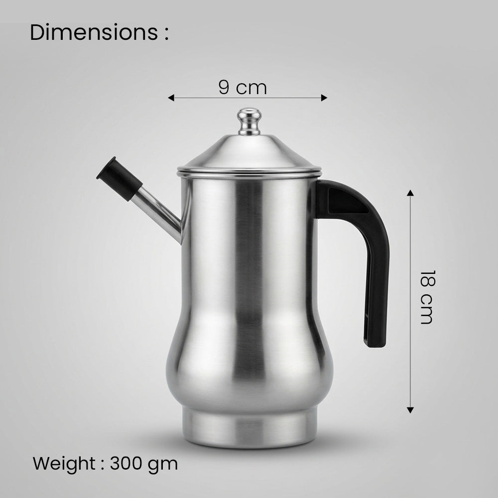 Stainless Steel Oil Dispenser Bottle 500ml with Nozzle