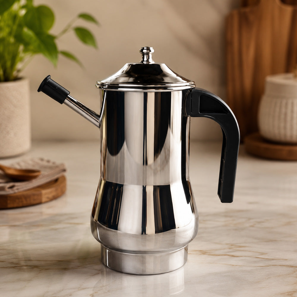 Stainless Steel Oil Dispenser Bottle 500ml with Nozzle