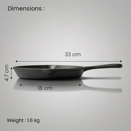 Pre-Seasoned Cast Iron Skillet Single Handle 7 Inch
