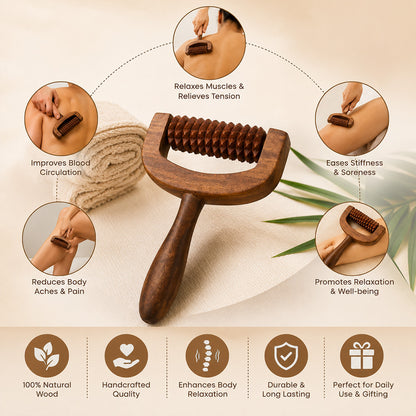 Wooden Body Massage Roller