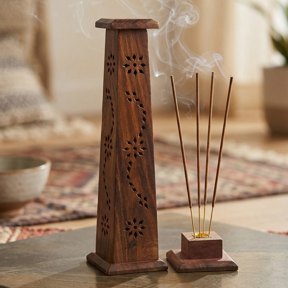 Wooden Incense Holder (Tower)