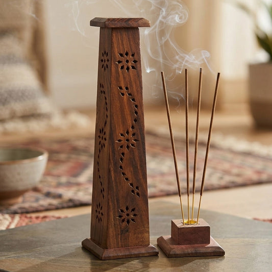 Wooden Incense Holder (Tower)