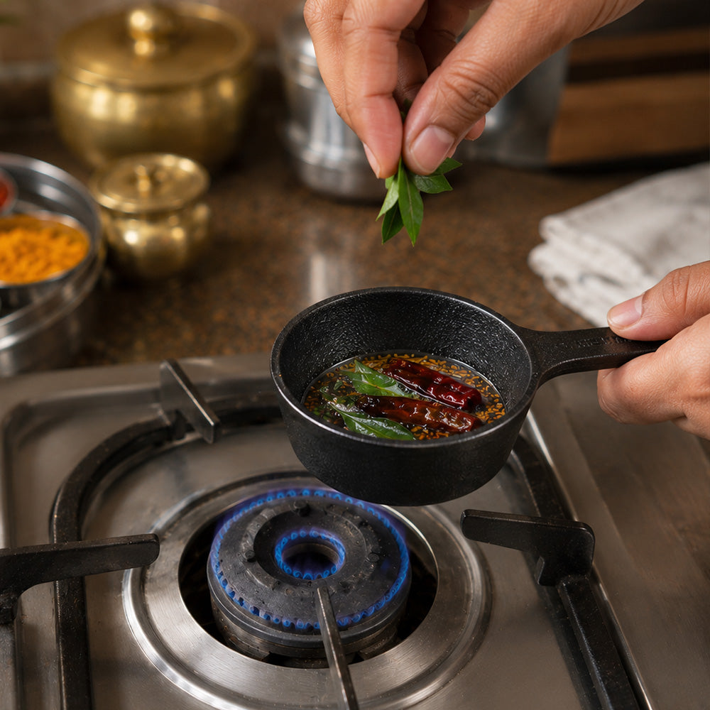 Cast Iron Tadka Pan